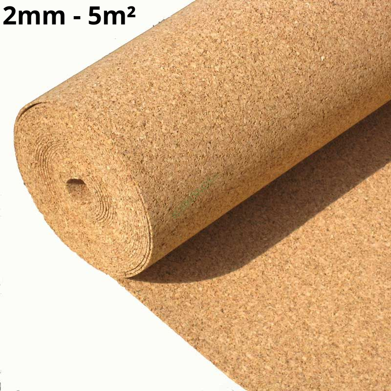 Cork Roll Underlay 2mm 5m2 (53.81sqft)