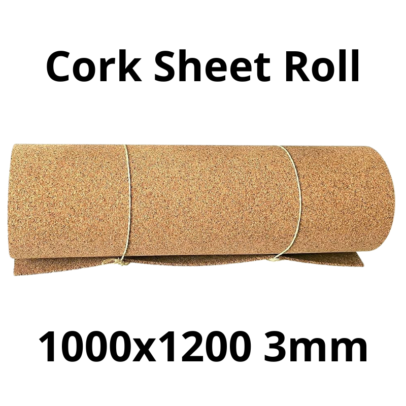 Cork Sheet Roll - 1000x1200mm - 3mm - Décor and DIY - Pack of 1