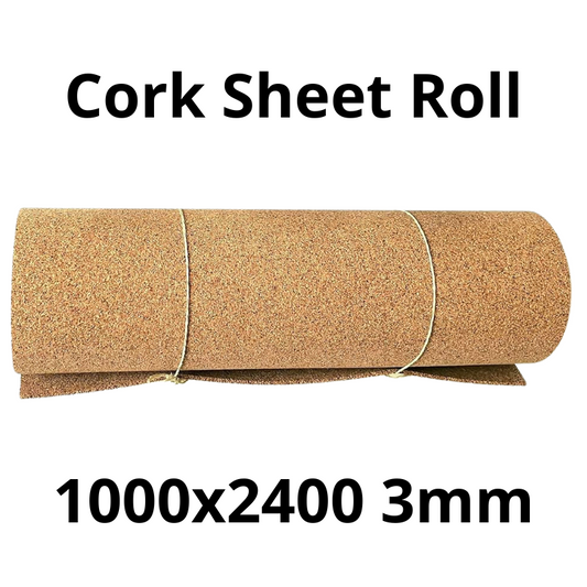Cork Sheet Roll - 1000x2400mm - 3mm - Décor and DIY - Pack of 1
