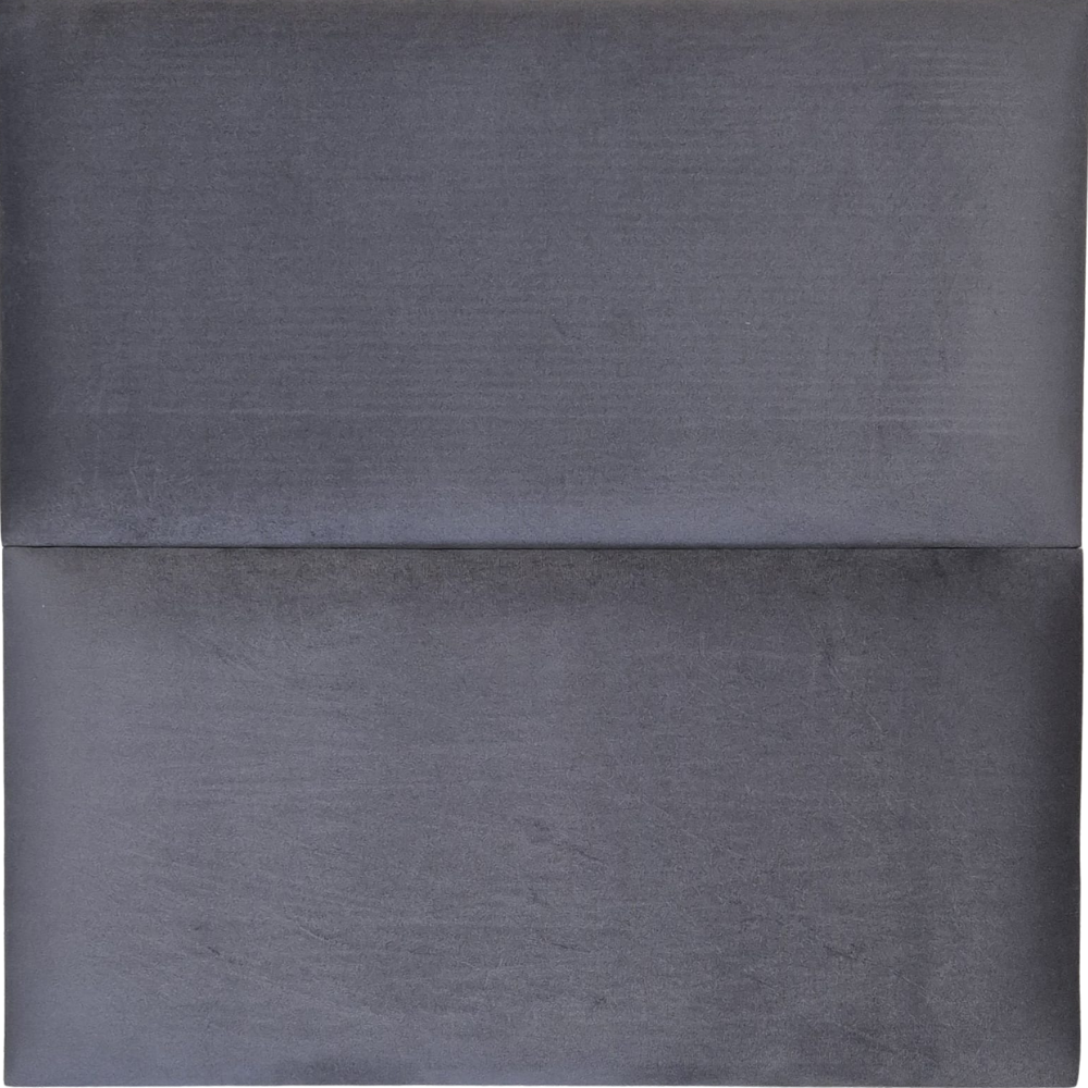 Upholstered Wall Panel - 600x300mm - Ash Grey - Velvet Finish - UV Resistant - 1 Panel