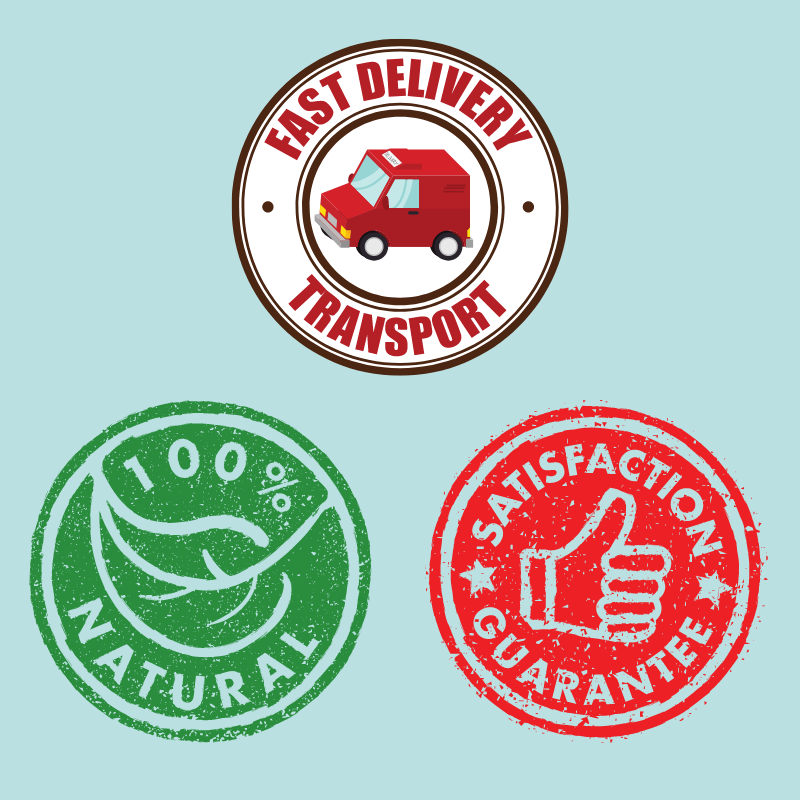 Cork roll underlay 7mm 10m2 with fast delivery service, eco-friendly natural product badge and customer satisfaction guarantee icons