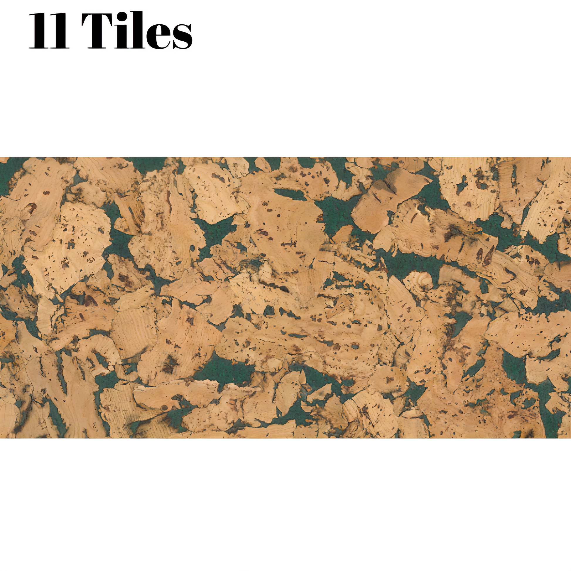 Moss decorative cork wall tiles covering 1.98m², natural acoustic and thermal properties with stylish green textured finish