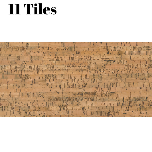 Natural canvas decorative cork wall tiles covering 1.98m², acoustic insulation with elegant neutral finish for contemporary interiors