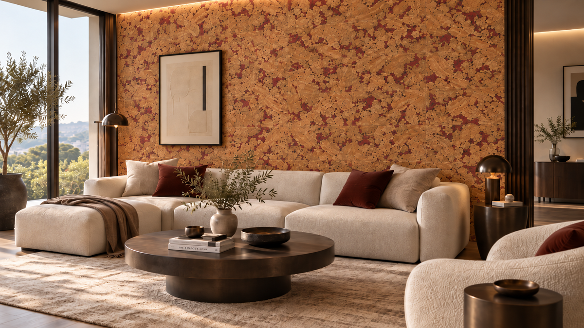 Decorative Cork Wall Tiles - Tea Rose - 1 Pack - 1.98m2 (21.31sqft)