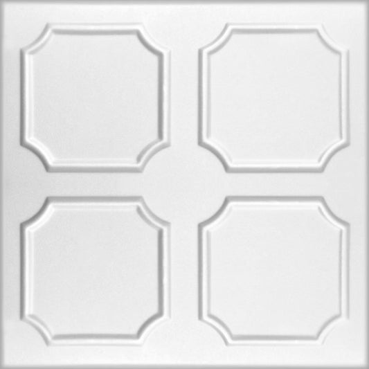 White 8: Decorative Ceiling & Wall Panels - 2m2 (21.52 sqft) - 8 Panels