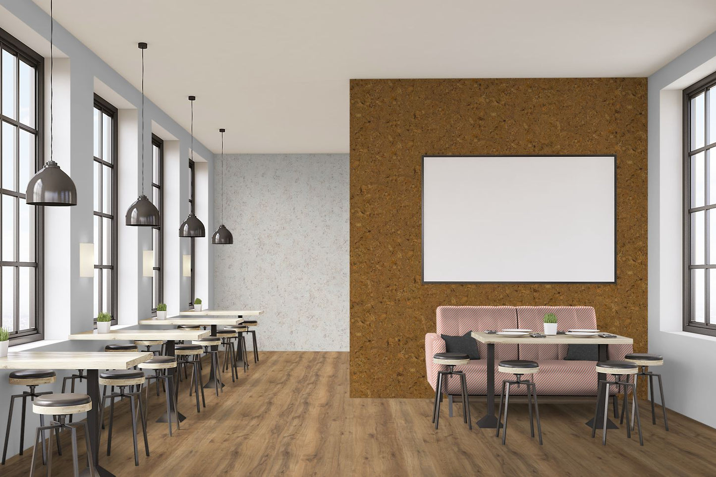 Decorative Cork Wall Tiles - Natural 1 - Sample - 1 Strip