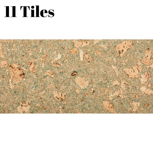 Decorative Cork Wall Tiles - Green - 1 Pack - 1.98m2 (21.31sqft)