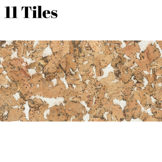 Decorative Cork Wall Tiles - Beige - 1 Pack - 1.98m2 (21.31sqft)