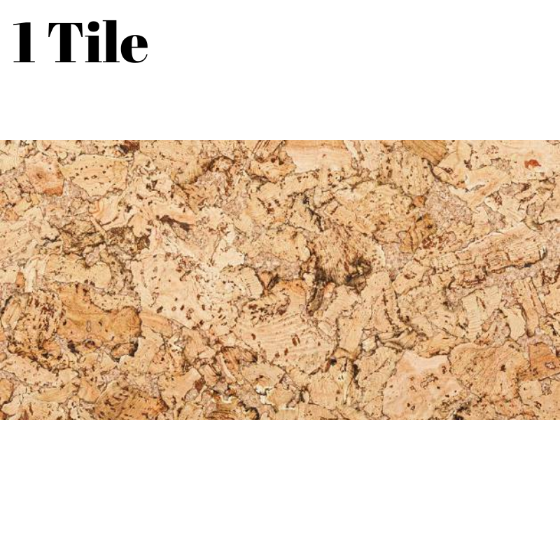 Decorative Cork Wall Tiles - Natural - 1 Tile - 0.18m2 (1.94sqft)