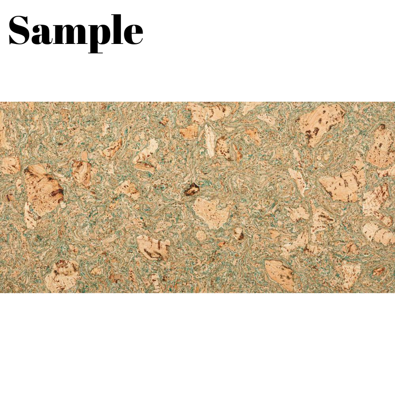 Decorative Cork Wall Tiles -Green - Sample - 1 Strip