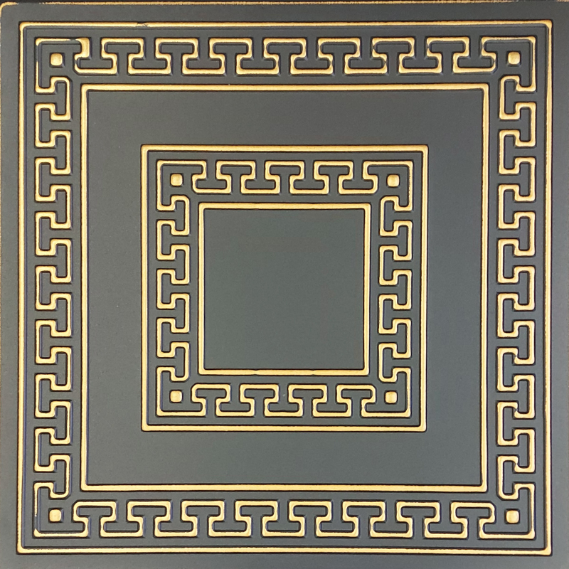 White 5 (Black&Gold): Decorative Ceiling & Wall Panels - 2m2 (21.52 sqft) - 8 Panels