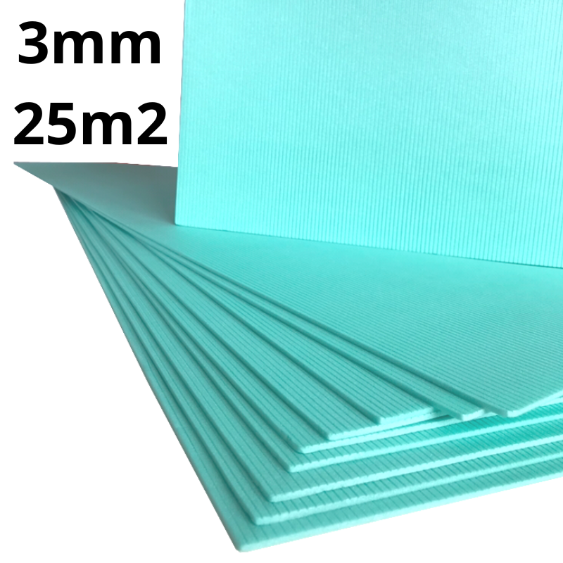 Underlay XPS 3mm - Thermal Insulation for Laminate & Wood Flooring - 5-55m2 (53.81-592.01 sqft) - High Quality