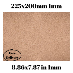 Cork sheet 1mm 225x200mm (8.86 x 7.87in) 2pcs