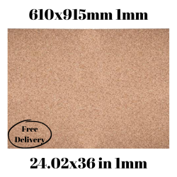 Cork sheet 1mm 610x915mm (24.02 x 36.02in)