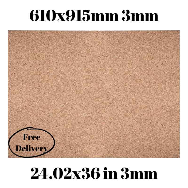 Cork sheet 3mm 610x915mm (24.02 x 36.02in)