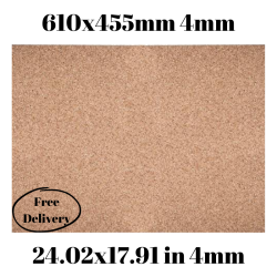 Cork sheet 4mm 610x455mm (24.02 x 17.91in)