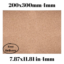 Cork sheet 4mm 200x300mm (7.87 x 11.81in) 2pcs