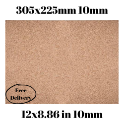 Cork sheet 10mm 305x225mm (12.01 x 8.86in) 2pcs