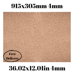 Cork sheet 4mm 915x305mm (36.02 x 12.01in)