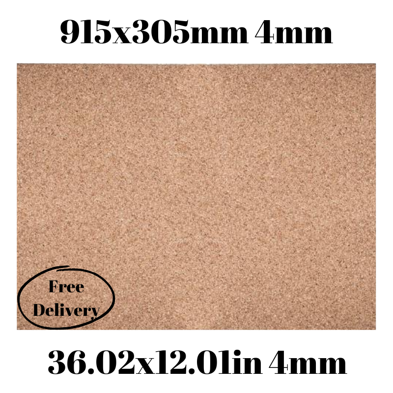 Cork sheet 4mm 915x305mm (36.02 x 12.01in)