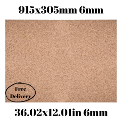 Cork sheet 6mm 915x305mm (36.02 x 12.01in)