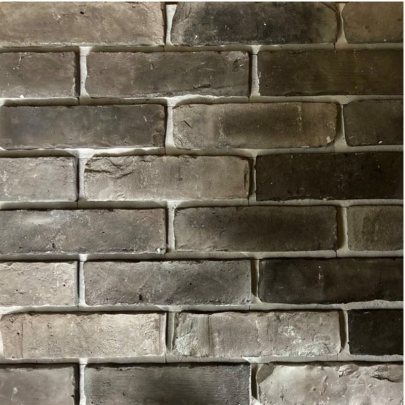 Elevation Brick with Grout: Graphite with Grey Grout