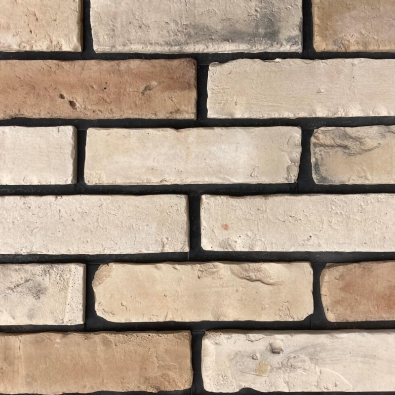Elevation Brick with Grout: Cream with Black Grout