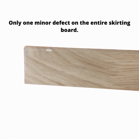 Oak white folied - 2.2m H60 K6K - Wooden skirting board - Free Clips!