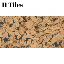 Cork Wall Panels: Black - 11 Tiles 1,98m2 (21.31sqft)