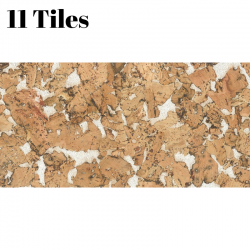 Cork Wall Panels: Beige - 11 Tiles 1,98m2 (21.31sqft)