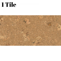 Cork Wall Panels: Natural 1 - 1 Tile 0,18m2 (1.94sqft)