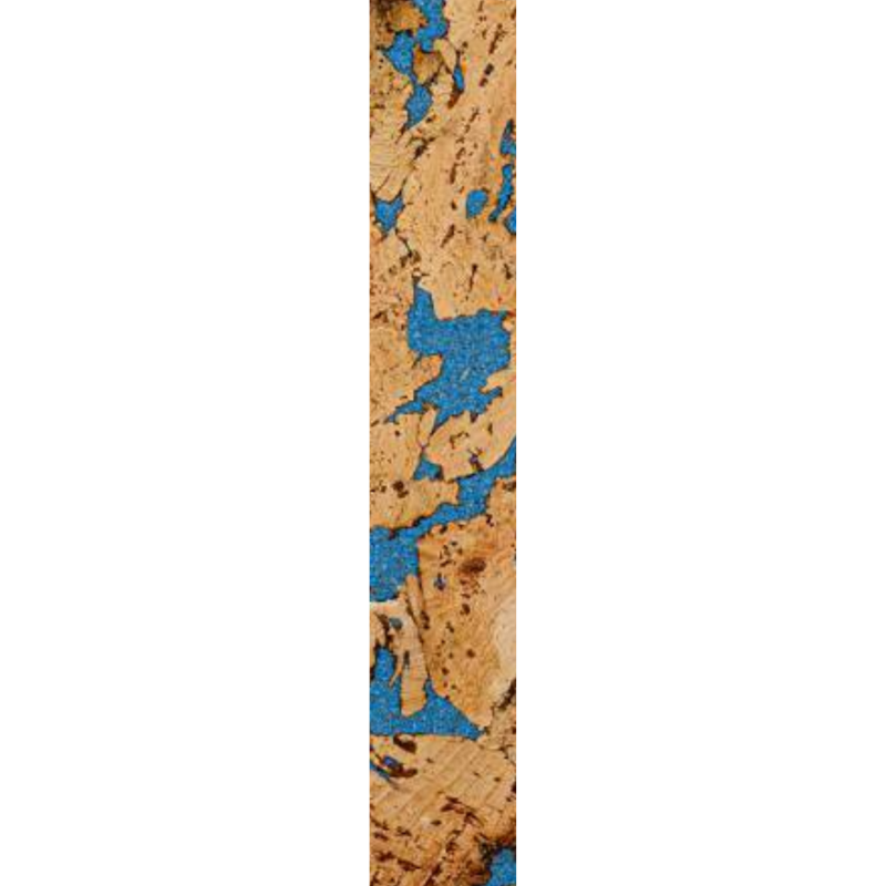 Cork Wall Panels: Blue - Sample 30x5 (11,81x1,97 in)