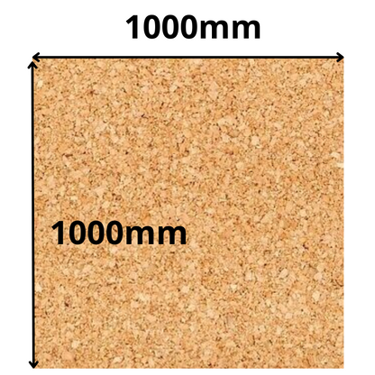 Cork Sheet Roll - 1000x1000mm - 10mm - Decor and DIY - Pack of 1