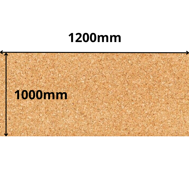 Cork Sheet Roll - 1000x1200mm - 2mm - Décor and DIY - Pack of 1