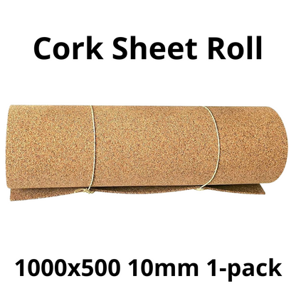 Cork Sheet Roll - 1000x500mm - 10mm - Decor and DIY - Pack of 1