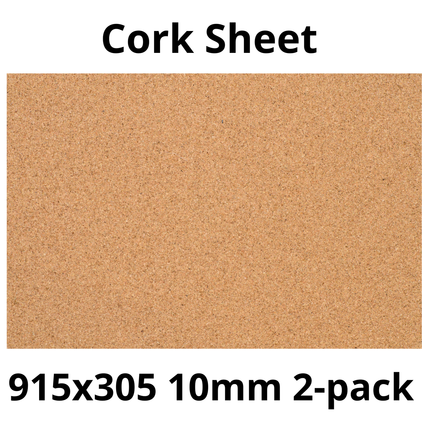 Cork Sheet - 915x305mm - 10mm - Décor and DIY - Pack of 2
