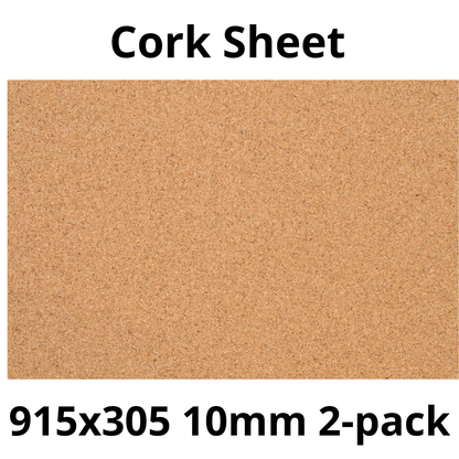 Cork Sheet - 915x305mm - 10mm - Décor and DIY - Pack of 2