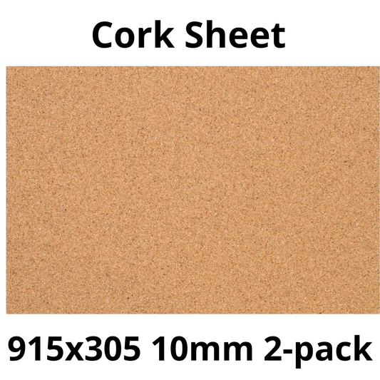 Cork Sheet - 915x305mm - 10mm - Décor and DIY - Pack of 2