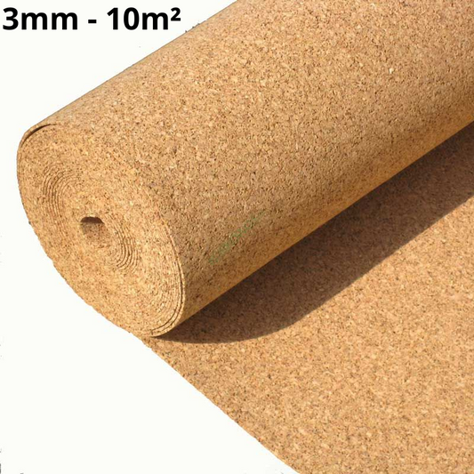 Cork Roll Underlay 3mm 10m2 (107.63 sqft)