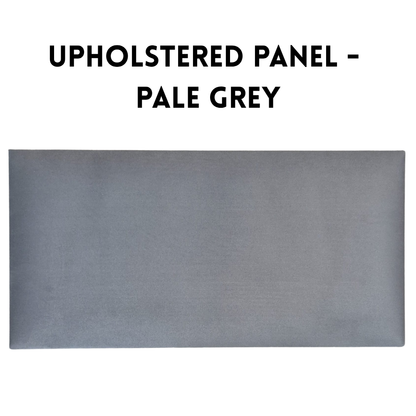 Upholstered Wall Panel - 600x300mm - Pale Grey - Velvet Finish - UV Resistant - 1 Panel