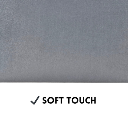 Upholstered Wall Panel - 600x300mm - Pale Grey - Velvet Finish - UV Resistant - 1 Panel