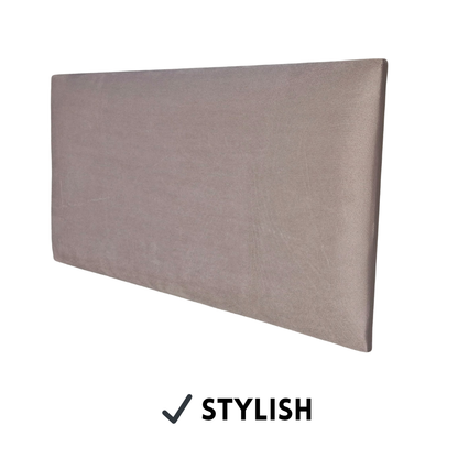 Upholstered Wall Panel - 600x300mm - Cappuccino - Velvet Finish - UV Resistant - 1 Panel