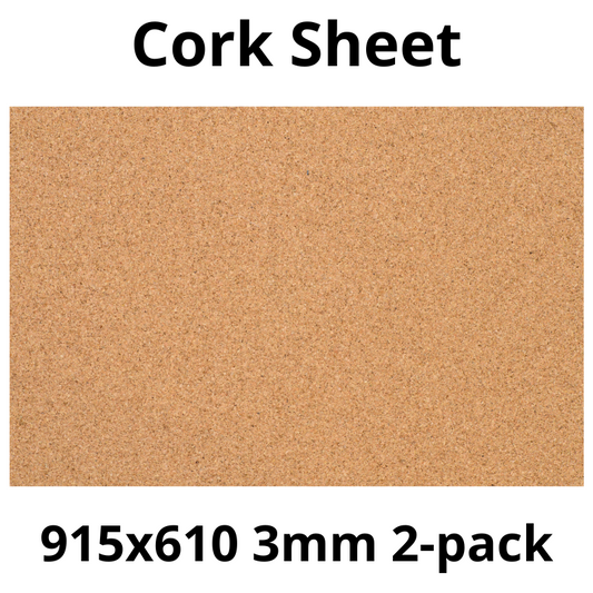 Cork Sheet - 915x610mm - 3mm - Décor and DIY - Pack of 2