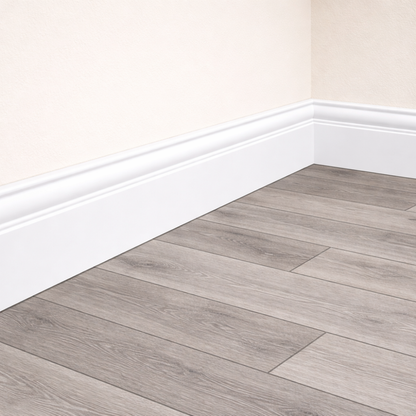 White 1 Skirting Board – 2400 × 80 × 19 mm (3 Pack)