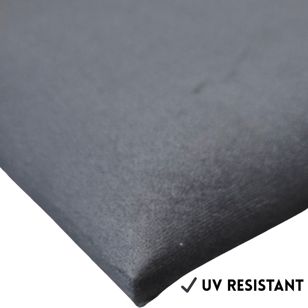 Upholstered Wall Panel - 600x300mm - Ash Grey - Velvet Finish - UV Resistant - 1 Panel