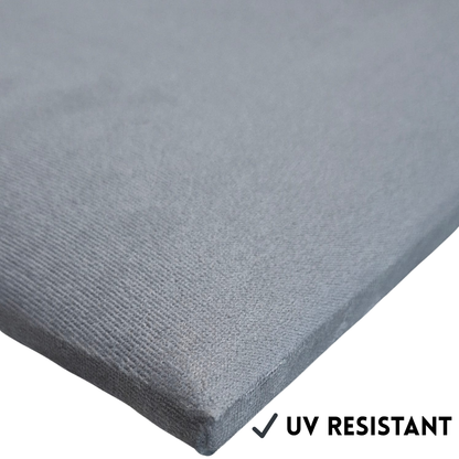 Upholstered Wall Panel - 600x300mm - Pale Grey - Velvet Finish - UV Resistant - 1 Panel