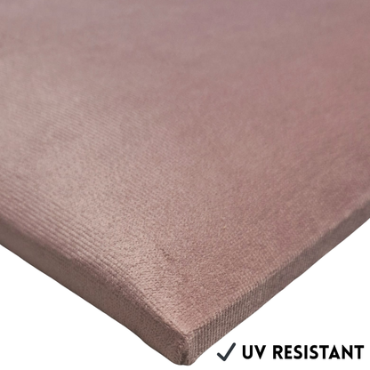 Upholstered Wall Panel - 600x300mm - Lavender Grey - Velvet Finish - UV Resistant - 1 Panel