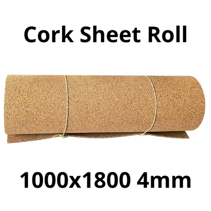 Cork Sheet Roll - 1000x1800mm - 4mm - Décor and DIY - Pack of 1