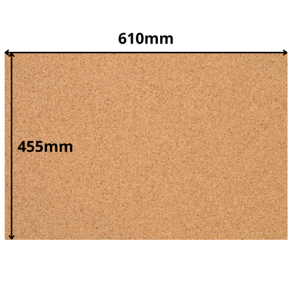Cork Sheet - 610x455mm - 10mm - Décor and DIY - Pack of 2