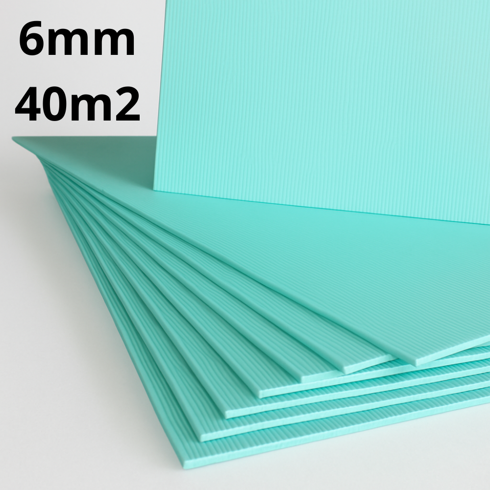 Underlay XPS 6mm - 20% denser - Premium Base for Laminate and Wood Floors - 5m2 (54 sqft) to 55m2 (592 sqft) - High Quality